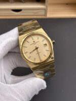 Vacheron Constantin Historiques 222 Super Clone 37MM Yellow Gold Watch in Gold Dial - Image 4
