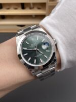 A-02Rolex Datejust 126300 41MM Cal.3135 Swiss 1:1 Mirror Replica Watch in 904L Green Dial - Image 10