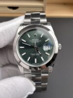 A-02Rolex Datejust 126300 41MM Cal.3135 Swiss 1:1 Mirror Replica Watch in 904L Green Dial - Image 4