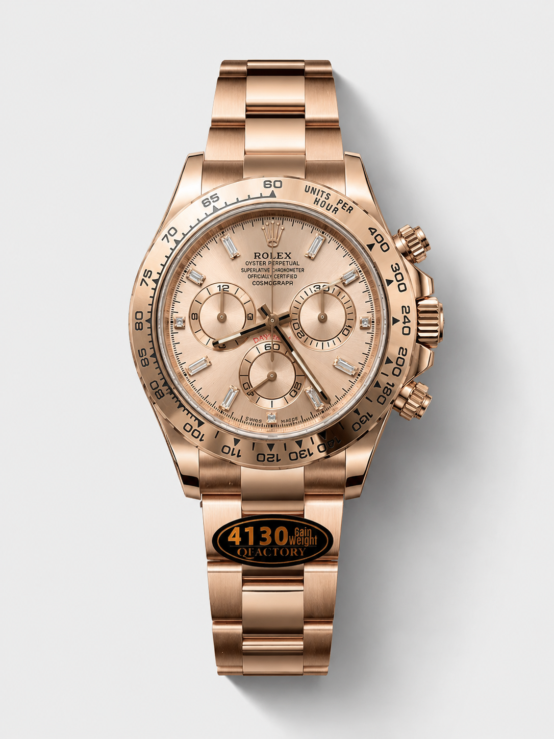 GW-A24C39AA product image Rolex Daytona 116505 Rose Gold Original Cal.4130 Movement – 1:1 Mirror 904L Steel Watch - Image 1