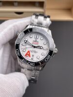 Omega Seamaster 300M Master Chronometer White Swiss 904L Steel 1:1 Mirror Replica Watch - Image 3