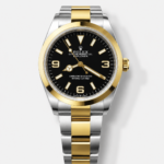 Rolex Explorer I Black Dial – Yellow Gold on Steel in 3230 Swiss Automatic Movement