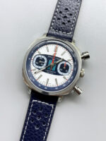 Breitling Top Time Super Clone Chronograph Blue Leather Strap Watch - Image 3