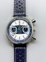 Breitling Top Time Super Clone Chronograph Blue Leather Strap Watch - Image 2
