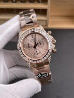 Rolex Daytona 126595 FREE SPRUNG MVMT Rose Gold Dial Super Clone Watch - Image 3