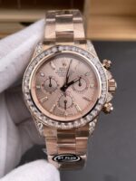 Rolex Daytona 126595 FREE SPRUNG MVMT Rose Gold Dial Super Clone Watch - Image 2