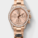 Rolex Daytona 126595 FREE SPRUNG MVMT Rose Gold Dial Super Clone Watch