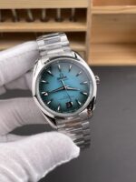 Omega SeamasterSuper Clone Aquaterra 150M Turquoise Dial 1:1 Mirror Replica Watch - Image 4