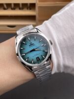 Omega SeamasterSuper Clone Aquaterra 150M Turquoise Dial 1:1 Mirror Replica Watch - Image 10