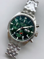 IWC Pilot Chronograph Edition Green Dial in 904L Steel Casing 1:1 Mirror Replica Watch - Image 3