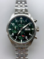 IWC Pilot Chronograph Edition Green Dial in 904L Steel Casing 1:1 Mirror Replica Watch - Image 2