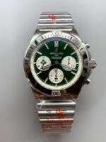 Breitling Chronomat B01 42 “Ireland Green” Dial with Silver Steel Bracelet – 1:1 Top-Tier Replica - Image 2