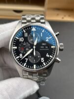 IWC Pilot Chronograph Le Petit Prince Edition Black Dial 1:1 Mirror Replica Watch - Image 3