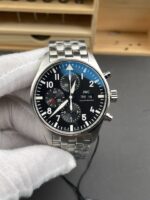 IWC Pilot Chronograph Le Petit Prince Edition Black Dial 1:1 Mirror Replica Watch - Image 2