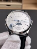 Jaeger LeCoultre Master Ultra Thin Moon 904L Steel 1:1 Mirror Replica Watch - Image 2
