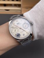 IWC Super Clone Portugieser Swiss 1:1 Mirror Replica Watch White Dial Steel Case Watch - Image 10
