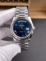 Rolex Day Date Super Clone Blue Roman Dial 40MM 182 Grams Swiss Replica watch - Image 2