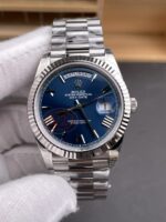 Rolex Day Date Super Clone Blue Roman Dial 40MM 182 Grams Swiss Replica watch - Image 3