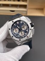 Royal Oak Offshore Chronograph 26420 Titanium Blue Dial Super Clone Watch - Image 4