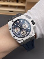 Royal Oak Offshore Chronograph 26420 Titanium Blue Dial Super Clone Watch - Image 10