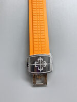 Patek Philippe Aquanaut 5968 Chronograph Steel Casing Orange Strap Watch in Swiss Automatic Movement - Image 11