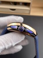 Franck Muller Vanguard V45 Chronograph 904L Rose Gold Blue Dial Swiss Watch - Image 6