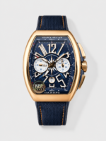 Franck Muller Vanguard V45 Chronograph 904L Rose Gold Blue Dial Swiss Watch