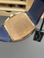 Franck Muller Vanguard V45 Chronograph 904L Rose Gold Blue Dial Swiss Watch - Image 5