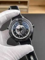 Omega Super Clone Planet Ocean 600M Worldtimer Ceramic Swiss Replica Watch - Image 4