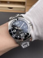 Longines HydroConquest GMT Series 1:1 Top-Grade Replica Watch (Swiss Movement, Black Dial, Stainless Steel Bracelet) - Image 9