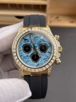 Rolex Daytona Super Clone 126518LN Yellow Gold Turquoise Dial Original Cal.4131 Movement - Image 2