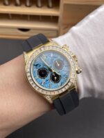 Rolex Daytona Super Clone 126518LN Yellow Gold Turquoise Dial Original Cal.4131 Movement - Image 10