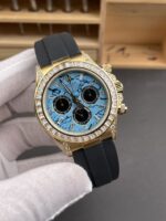 Rolex Daytona Super Clone 126518LN Yellow Gold Turquoise Dial Original Cal.4131 Movement - Image 3