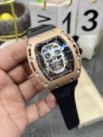 Richard Mille RM052 Skull Genuine Tourbillon Edition Watch in Rose Gold Casing - Image 10
