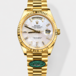 Rolex Day-Date 40mm 18K Gold-Plated Super-Clone Watch — Mother-of-Pearl Dial, Top-Tier Craftsmanship (212g)
