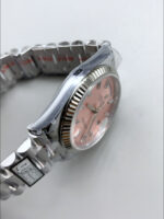 Rolex Day Date Super Clone Stainless Steel Pink Sunburst Dial Crystal Numerals Watch 36MM – 1:1 Mirror Quality - Image 6