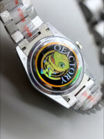 Rolex Day Date Super Clone Stainless Steel Pink Sunburst Dial Crystal Numerals Watch 36MM – 1:1 Mirror Quality - Image 7