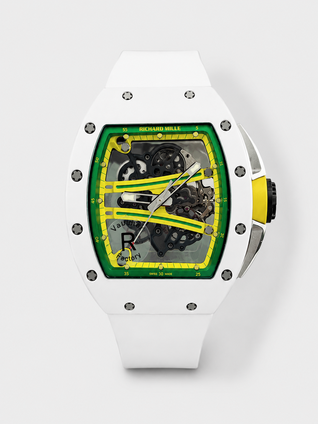 GW-D52EE21E product image Richard Mille Super Clone RM61-01 White Ceramic Casing Strap Swiss Replica Watch - Image 1
