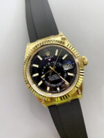 Rolex Sky-Dweller REF# 336935 Black Dial Watch in Yellow Gold 904L Steel Case 1:1 Mirror Replica - Image 3
