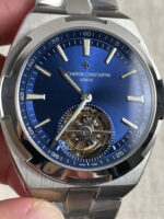 Vacheron Constantin Overseas Tourbillon Stainless Steel in Blue Dial Gold Strap 1:1 Mirror Replica - Image 7