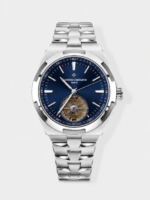 Vacheron Constantin Overseas Tourbillon Stainless Steel in Blue Dial Gold Strap 1:1 Mirror Replica