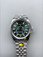 Rolex Sky-Dweller REF# 336934 Green Dial Watch in 904L Steel Case 1:1 Mirror Replica - Image 2