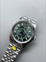 Rolex Sky-Dweller REF# 336934 Green Dial Watch in 904L Steel Case 1:1 Mirror Replica - Image 4