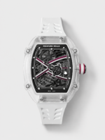 Richard Mille Super Clone RM67-02 Sapphires Casing Watch White Rubber Strap