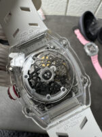 Richard Mille Super Clone RM67-02 Sapphires Casing Watch White Rubber Strap - Image 6