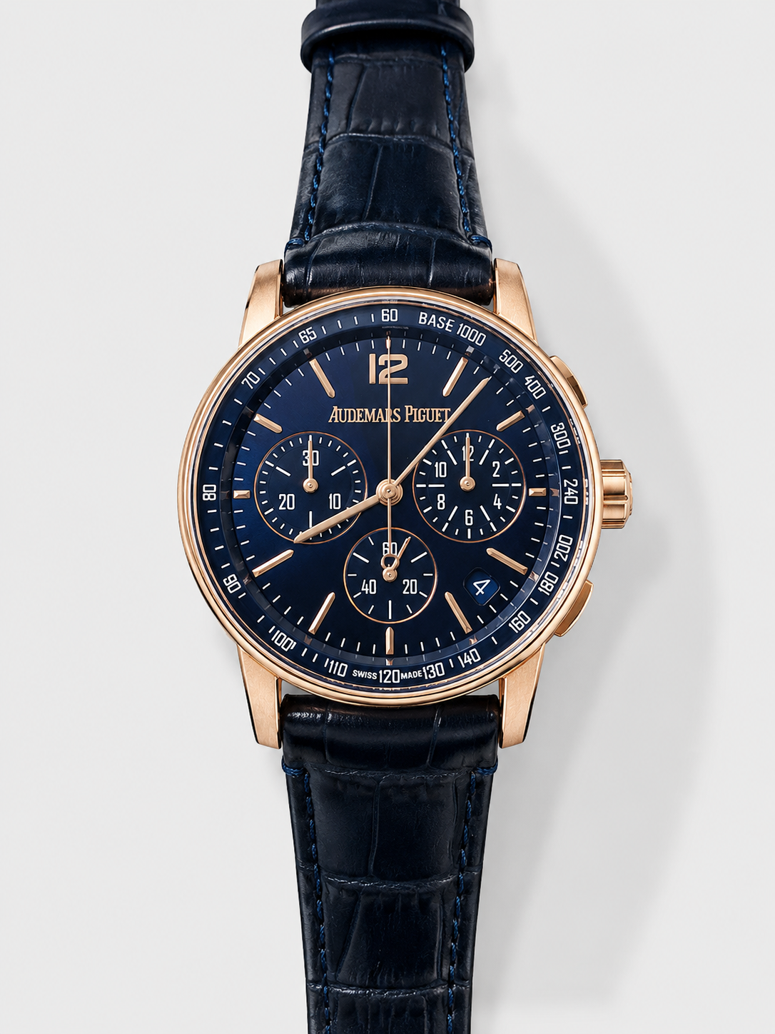 GW-DBBA594D product image AP CODE 11.59 26393 Rose Gold Chrono Blue Dial Super Clone Watch - Image 1