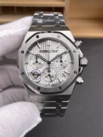 Royal Oak Chrono 26240 White Dial FREE SPRUNG MVMNT Steel Caing Super Clone Watch - Image 2