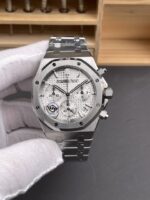 Royal Oak Chrono 26240 White Dial FREE SPRUNG MVMNT Steel Caing Super Clone Watch - Image 5