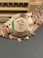 Audemars Piguet Royal Oak Chronograph Rose Gold Blue Dial Steel Strap Swiss Replica Watch - Image 5