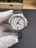 Patek Philippe Nautilus 7118/1A White Dial 1:1 Mirror Swiss Replica Watch in 904L Steel - Image 2